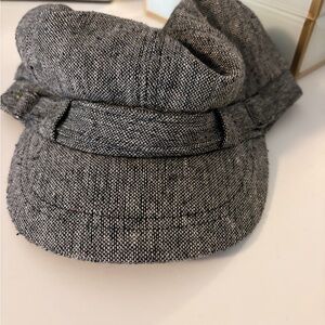 Stetson Black and Gray Tweed Cap